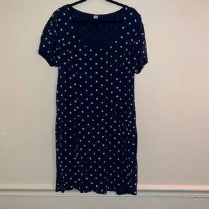 Navy blue Old Navy dress W/ white flowers